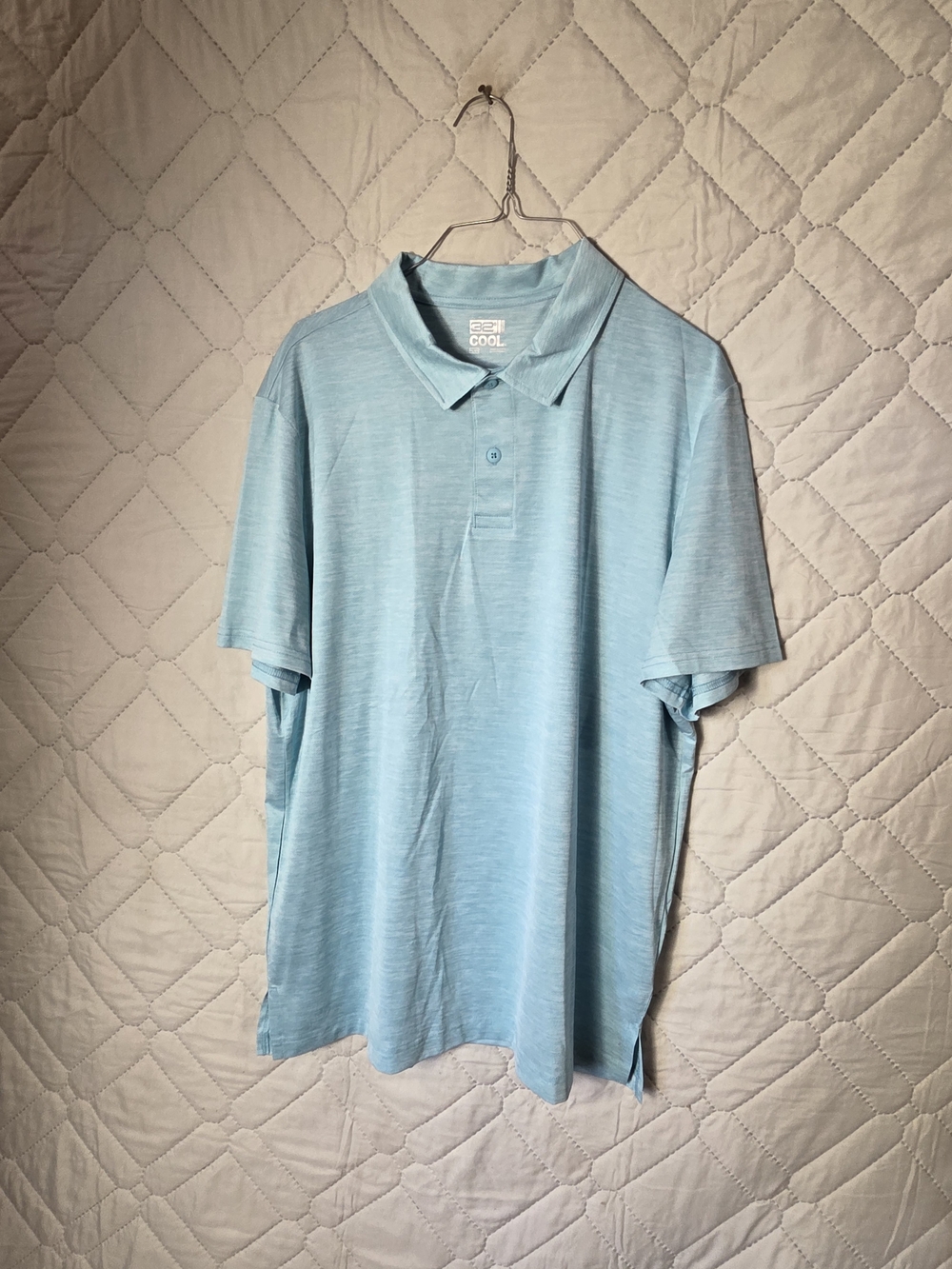 32 Cool Men's Blue Polo Shirt - Classic Short Sleeve
 Sz XL
